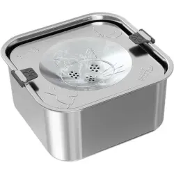 IntiMeg Bebedero para perros de acero inoxidable de 3 litros - 1 pieza