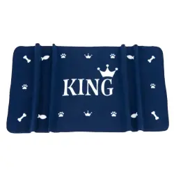 Manta Kingsday KING azul para mascotas - 170 x 40 cm (L x An)