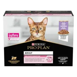 PURINA PRO PLAN Cat Adult Delicate Digestion 10 x 85 g - Pavo