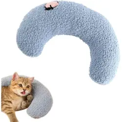 UAMLY Almohada en forma de U con forma de gato - azul