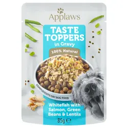 Applaws Taste Toppers en bolsitas para perros 12 x 85 g - Pescado blanco, salmón, judías verdes y lentejas