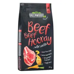 Greenwoods 12 kg pienso para perros ¡con gran descuento! - Vacuno con lentejas, patatas y zanahorias