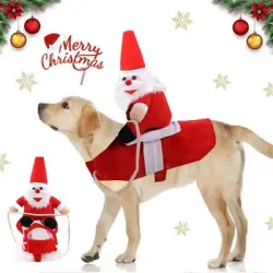 IntiMeg Abrigo de perro de Papá Noel - L