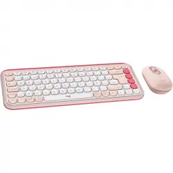 Logitech Pop Icon Combo Pack Teclado + Ratón Inalámbrico Rosa