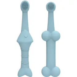 Pawffee 2 cepillos de dientes para perros/gatos, azules, 11,9 y 11,6 cm - 1 pieza