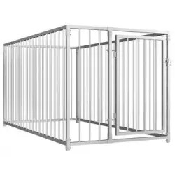 Perrera De Exterior | Jaula Para Perro | Parque Para Mascotas 100x200x100 Cm Cfw783699