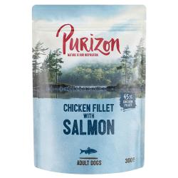 Purizon Adult 6 x 300 g sin cereales en bolsitas para perros - Salmón