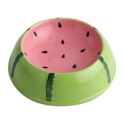 UAMLY Cuenco de cerámica para gatos - sandía - 1 pieza
