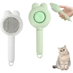 ZooVenture Juego de 2 cepillos autolimpiables, blanco y verde - Juego de 2 piezas: Blanco + Verde