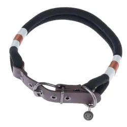 Collar Nomad Tales Spirit ébano para perros - S: 36 - 40 cm contorno de cuello, 30 mm (An)