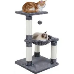 GIANTEX Árbol Rascador para Gatos de Varios Niveles para Mascotas (Gris) - 1 Árbol