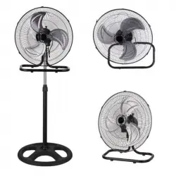 Iluminashop Ventilador de Pie 3 En 1 70W Negro