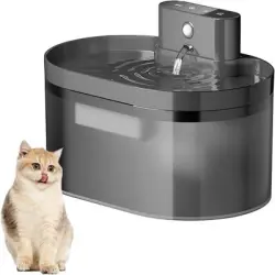 IntiMeg Fuente de agua inalámbrica para gatos - Una pieza
