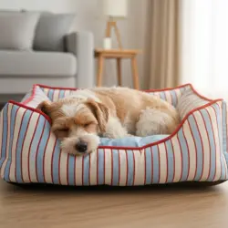 Leeby Cama Rayas Anchas para perros - L (86 x 66 x 22 cm)
