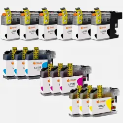 Pccom Essential Brother Lc123/lc121 Cartucho Tinta Compatible Negro/cian/magenta/amarillo Pack 15