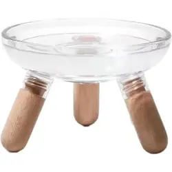 UAMLY Comederos elevados de gran diámetro para gatos - Transparente