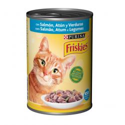 Friskies para gato adulto atún, salmón y verduras (lata) 400 gr.
