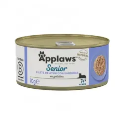 Applaws Comida Húmeda para Gatos Senior con Atún y Sardina, 24x70 gr