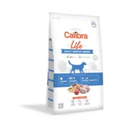 Calibra Dog Life Adult Medium Breed Pollo 12kg+2kg