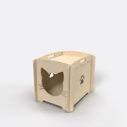 Compact MOB Caseta de Madera para Gato - 40 cm x 42 cm x 50 cm