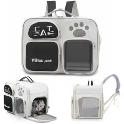 FurryFusion Mochila para perros y gatos - Negro