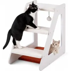 GIANTEX Escalera para Perros de 3 Niveles, 33 x 54 x 48 cm - 1 escalera para gatos