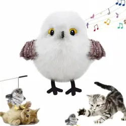 IntiMeg  recargable de pájaro volador para gatos - Blanco
