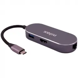 Nilox Mini Docking Station HDMI/USB-C/RJ-45/USB 3.0