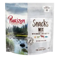 Oferta de prueba: comida para gatos Purizon, sin cereales - Adult Mix (pescado, pollo, cordero, vacuno, pato)  - 40 g Snack