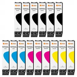Pccom Essential Cartucho Tinta Compatible con Epson T0711/T0712/T0713/T0714 Negro/Cian/Magenta/Amarillo Pack 15