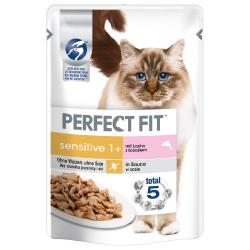 Perfect Fit Sensitive 1+ en bolsitas para gatos - Salmón - 12 x 85 g
