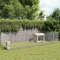 Recinto Corral Animales 24 Paneles Hierro Galvanizado 54x100 Cm