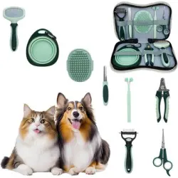 UAMLY Set de peines para el aseo de gatos - Verde
