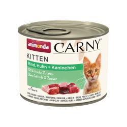 Animonda Carny Kitten 12 x 200 g - Pack Ahorro - Pollo, vacuno  y conejo