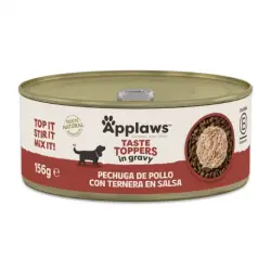 Applaws Taste Toppers para Perros en Salsa con Pollo y Ternera, 12x156 gr