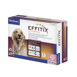 Effitix pipetas antiparasitarias para perros. 24 perros 10-20 Kg, 0.1