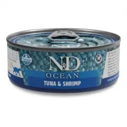 Farmina ND Ocean Comida Húmeda para Gatos con Atún y Gamba, 24 x 70 gr