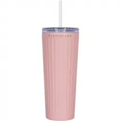 Flamingueo Vaso Térmico Rosa Acero Inoxidable Bebidas Frías 24h Y Calientes 10h Capacidad 0.8l