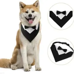 MCBOSON Collar de esmoquin para perro con pajarita ajustable - 1 artículo