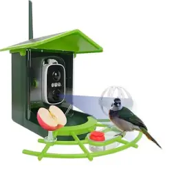 MCBOSON Comedero solar pájaros cámara HD 4 g, reconocimiento IA 128 GB - 1 artículo
