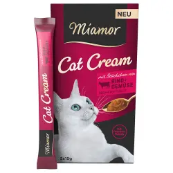Miamor crema para gatos ternera y verduras - 5 x 15 g