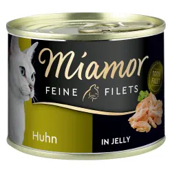 Miamor Filetes Finos en gelatina 6 x 185 g - Pollo