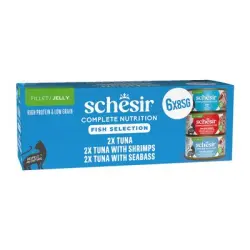Schesir Complete Nutrition Filete en gelatina 6 x 85 g en latas - Pack mixto (3 variedades)