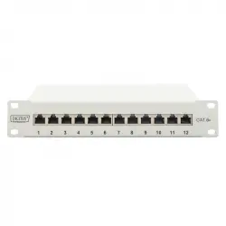Digitus Panel 10" 12 Puertos FTP Cat 6 1U Gris