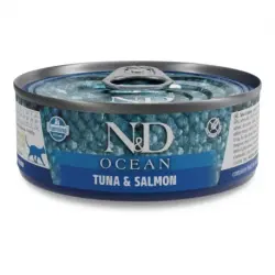 Farmina ND Ocean Comida Húmeda para Gatos con Atún y Salmón, 24 x 70 gr