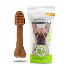 FurryFusion Hueso masticable para perros con forma de cepillo de dientes - sabor a pollo