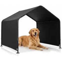 GIANTEX Toldo Refugio de Sombra para Perros 128 x 118 x 108 cm - Negro