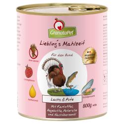 GranataPet Liebling's Mahlzeit  6 x 800 g - Salmón y pavo