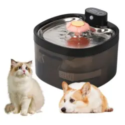 HausPets Fuente de agua de 2,6 litros para gatos y perros pequeños - 2,6 l