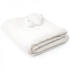 Innovagoods Calientacamas Eléctrico Doble Blewarm 60+60 W 140 X 160 Cm Blanco